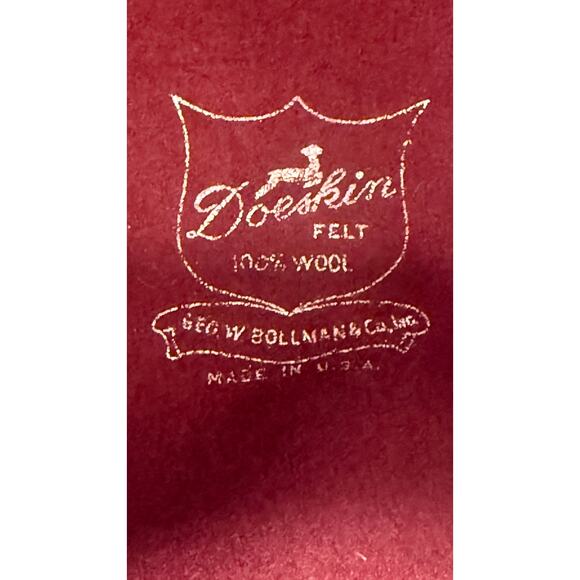 Vtg Lady Stetson Burgundy Wool Doeskin Felt Hat George Bollman ACTWU Union Made main image 5
